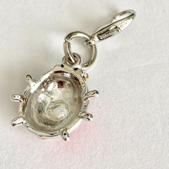 Red Enamel Ladybug Clip On Charm Zipper Pull Silver Plated Insect Jewelry - Picture 5 of 7